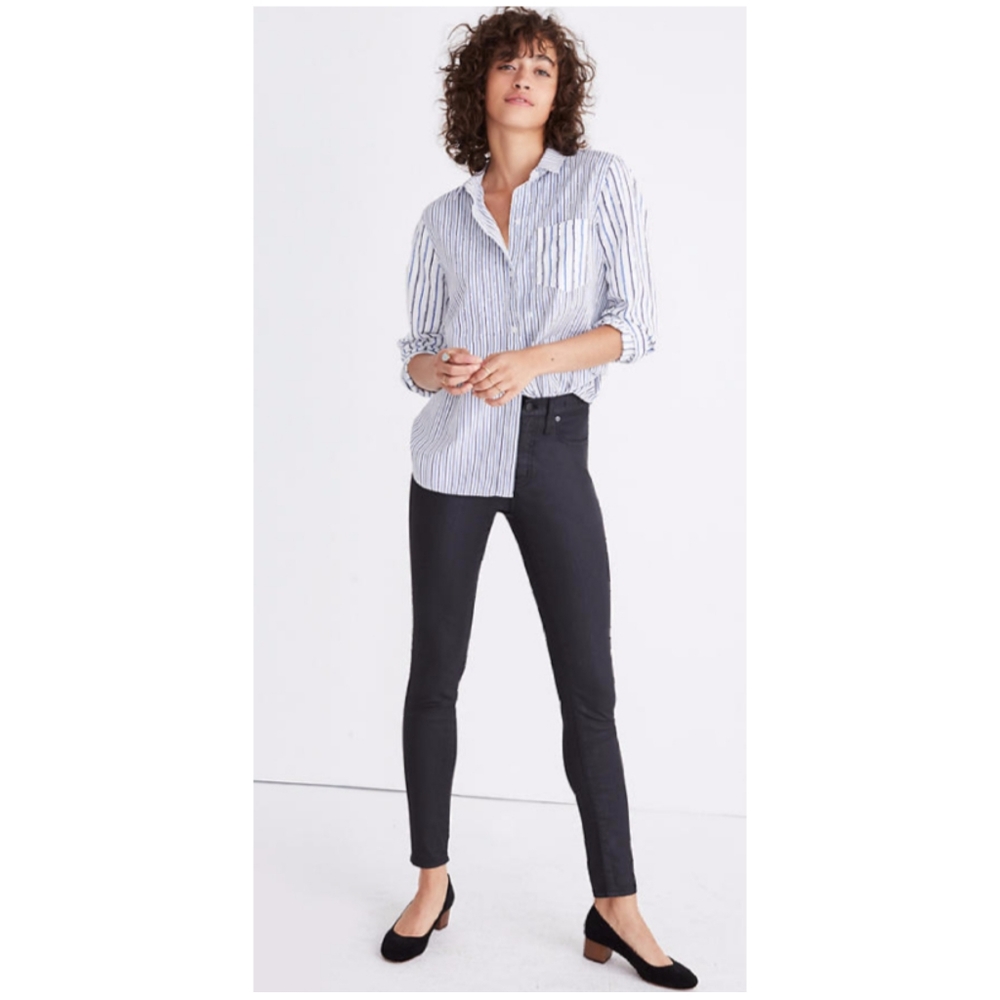 MADEWELL 9" High-Rise Skinny Jeans: Coated Edition